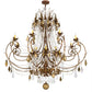 Meyda Lighting Minuet 64" 16-Light Autumn Leaf Chandelier With Amber Faux Candlelight