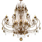 Meyda Lighting Minuet 64" 16-Light Autumn Leaf Chandelier With Amber Faux Candlelight