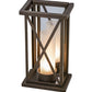 Meyda Lighting Mirror Cross 9" Gilded Tobacco Wall Sconce With Frosted Clear Shade Glass