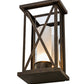 Meyda Lighting Mirror Cross 9" Gilded Tobacco Wall Sconce With Frosted Clear Shade Glass