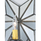 Meyda Lighting Mirrored Star 15" Oil Rubbed Bronze Wall Sconce With Ivory Faux Candlelight