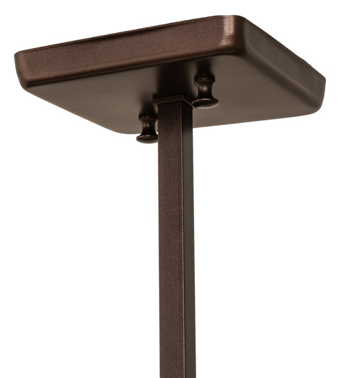 Meyda Lighting Mission 10" Mahogany Bronze Prime Pendant Light With White Opal Shade Glass