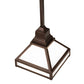 Meyda Lighting Mission 10" Mahogany Bronze Prime Pendant Light With White Opal Shade Glass