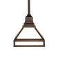 Meyda Lighting Mission 10" Mahogany Bronze Prime Pendant Light With White Opal Shade Glass