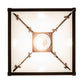 Meyda Lighting Mission 10" Mahogany Bronze Prime Pendant Light With White Opal Shade Glass