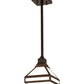 Meyda Lighting Mission 10" Mahogany Bronze Prime Pendant Light With White Opal Shade Glass
