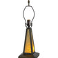 Meyda Lighting Mission 11" 2-Light Craftsman Brown Lighted Table Lamp Base