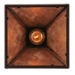 Meyda Lighting Mission 11" Rust Mini Pendant Light With Silver Mica Shade Glass