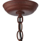 Meyda Lighting Mission 11" Rust Mini Pendant Light With Silver Mica Shade Glass