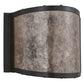 Meyda Lighting Mission 12" Timeless Bronze Prime Wall Sconce With Silver Mica Shade Glass