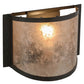 Meyda Lighting Mission 12" Timeless Bronze Prime Wall Sconce With Silver Mica Shade Glass