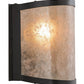 Meyda Lighting Mission 12" Timeless Bronze Prime Wall Sconce With Silver Mica Shade Glass