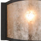 Meyda Lighting Mission 12" Timeless Bronze Prime Wall Sconce With Silver Mica Shade Glass