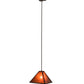 Meyda Lighting Mission 12"Sq Mahogany Bronze Prime Pendant Light With Maduro Idalight Shade