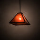 Meyda Lighting Mission 12"Sq Mahogany Bronze Prime Pendant Light With Maduro Idalight Shade