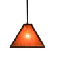 Meyda Lighting Mission 12"Sq Mahogany Bronze Prime Pendant Light With Maduro Idalight Shade