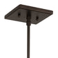 Meyda Lighting Mission 12"Sq Mahogany Bronze Prime Pendant Light With Maduro Idalight Shade