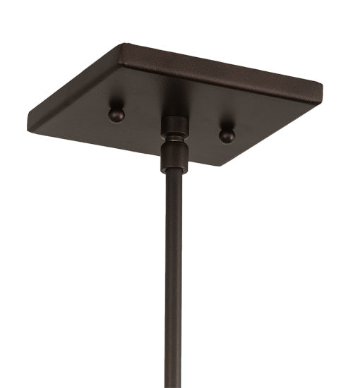 Meyda Lighting Mission 12"Sq Mahogany Bronze Prime Pendant Light With Maduro Idalight Shade