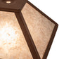 Meyda Lighting Mission 12"W x 4"H Rusty Frame With Silver Mica Prime Shade Glass