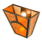 Meyda Lighting Mission 13" 2-Light Copper Vein Hill Top Wall Sconce With Amber Mica Shade Glass
