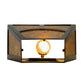 Meyda Lighting Mission 13" 2-Light Copper Vein Hill Top Wall Sconce With Amber Mica Shade Glass
