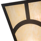 Meyda Lighting Mission 13" 2-Light Oil Rubbed Bronze Hill Top Wall Sconce With Beige Botticino Idalight Shade