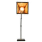 Meyda Lighting Mission 13" Timeless Bronze Hill Top Swing Arm Wall Sconce With Honey Art & Beige Iridescent Shade Glass