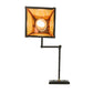 Meyda Lighting Mission 13" Timeless Bronze Hill Top Swing Arm Wall Sconce With Honey Art & Beige Iridescent Shade Glass