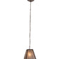 Meyda Lighting Mission 14" Cafe Noir Prime Pendant Light With Silver Mica Shade Glass