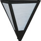 Meyda Lighting Mission 14" Costello Black Point Wall Sconce With White Art Shade Glass