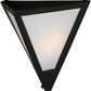 Meyda Lighting Mission 14" Costello Black Point Wall Sconce With White Art Shade Glass