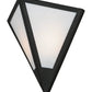 Meyda Lighting Mission 14" Costello Black Point Wall Sconce With White Art Shade Glass