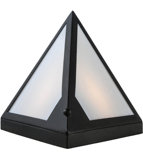 Meyda Lighting Mission 14" Costello Black Point Wall Sconce With White Art Shade Glass