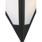 Meyda Lighting Mission 14" Costello Black Point Wall Sconce With White Art Shade Glass