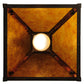 Meyda Lighting Mission 14" Vintage Copper Prime Mini Pendant Light With Amber Mica Shade Glass