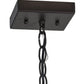 Meyda Lighting Mission 14" Wrought Iron Prime Pendant Light With Amber Mica Shade Glass
