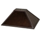 Meyda Lighting Mission 16" Mahogany Bronze Frame With Amber Mica Island Shade Glass