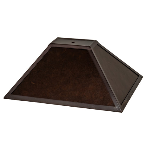 Meyda Lighting Mission 16" Mahogany Bronze Frame With Amber Mica Island Shade Glass
