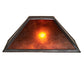 Meyda Lighting Mission 16" Mahogany Bronze Frame With Amber Mica Island Shade Glass