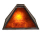 Meyda Lighting Mission 16" Mahogany Bronze Frame With Amber Mica Island Shade Glass