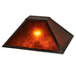 Meyda Lighting Mission 16" Mahogany Bronze Frame With Amber Mica Island Shade Glass