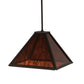 Meyda Lighting Mission 17" Mahogany Bronze Prime Pendant Light With Maduro Idalight Shade
