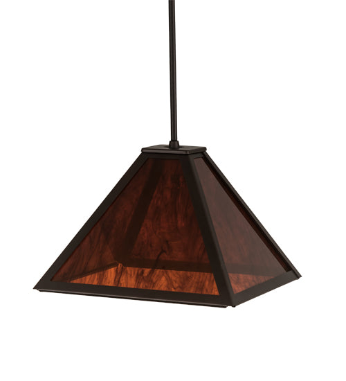 Meyda Lighting Mission 17" Mahogany Bronze Prime Pendant Light With Maduro Idalight Shade