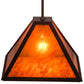 Meyda Lighting Mission 17" Mahogany Bronze Prime Pendant Light With Maduro Idalight Shade