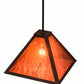 Meyda Lighting Mission 17" Mahogany Bronze Prime Pendant Light With Maduro Idalight Shade