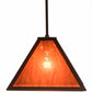 Meyda Lighting Mission 17" Mahogany Bronze Prime Pendant Light With Maduro Idalight Shade