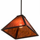 Meyda Lighting Mission 17" Mahogany Bronze Prime Pendant Light With Maduro Idalight Shade