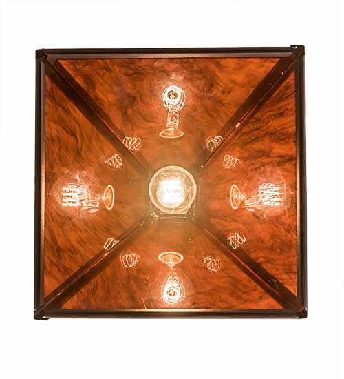 Meyda Lighting Mission 17" Mahogany Bronze Prime Pendant Light With Maduro Idalight Shade