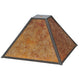 Meyda Lighting Mission 17" Prime Craftsman Brown & Amber Mica Shade Glass