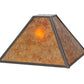 Meyda Lighting Mission 17" Prime Craftsman Brown & Amber Mica Shade Glass